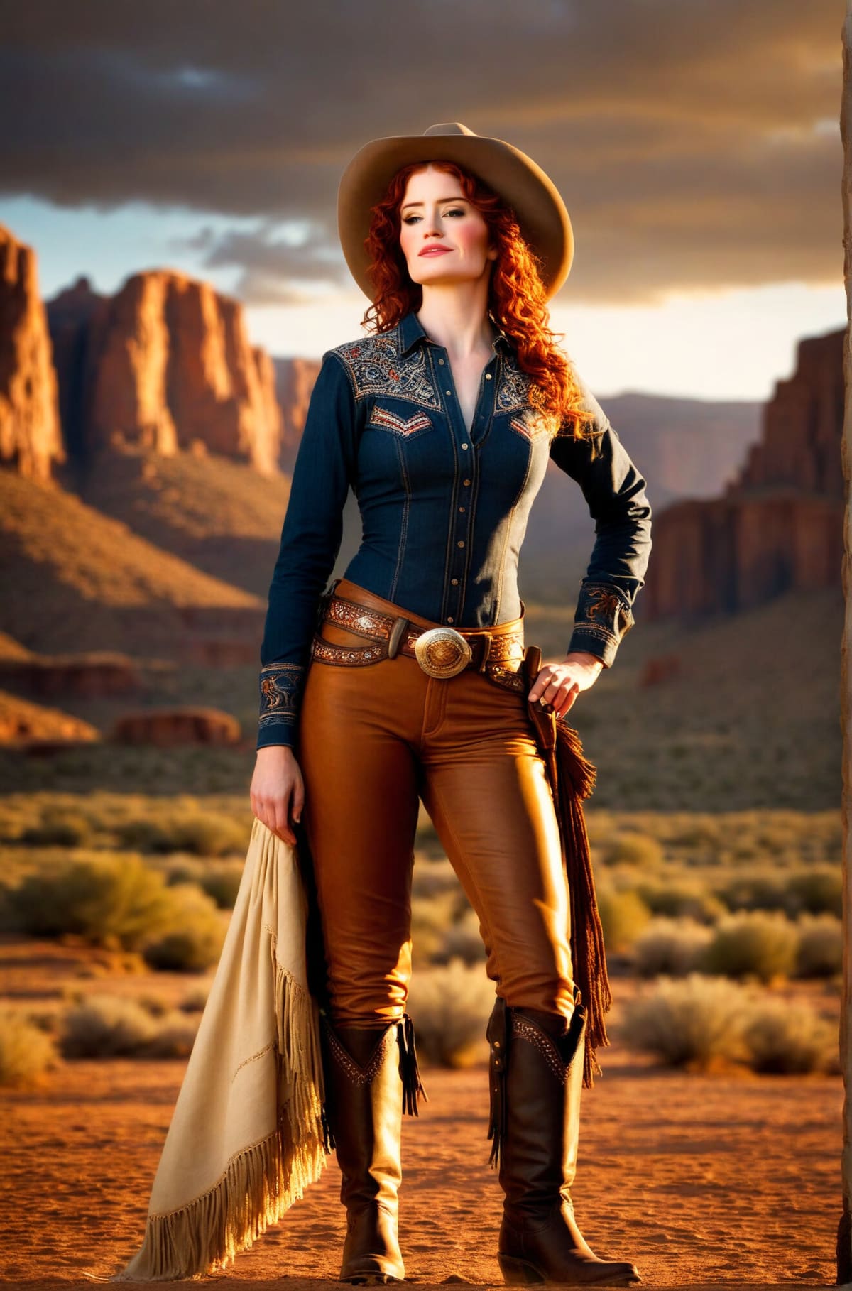 AI photo booth cowboy western theme portrait
