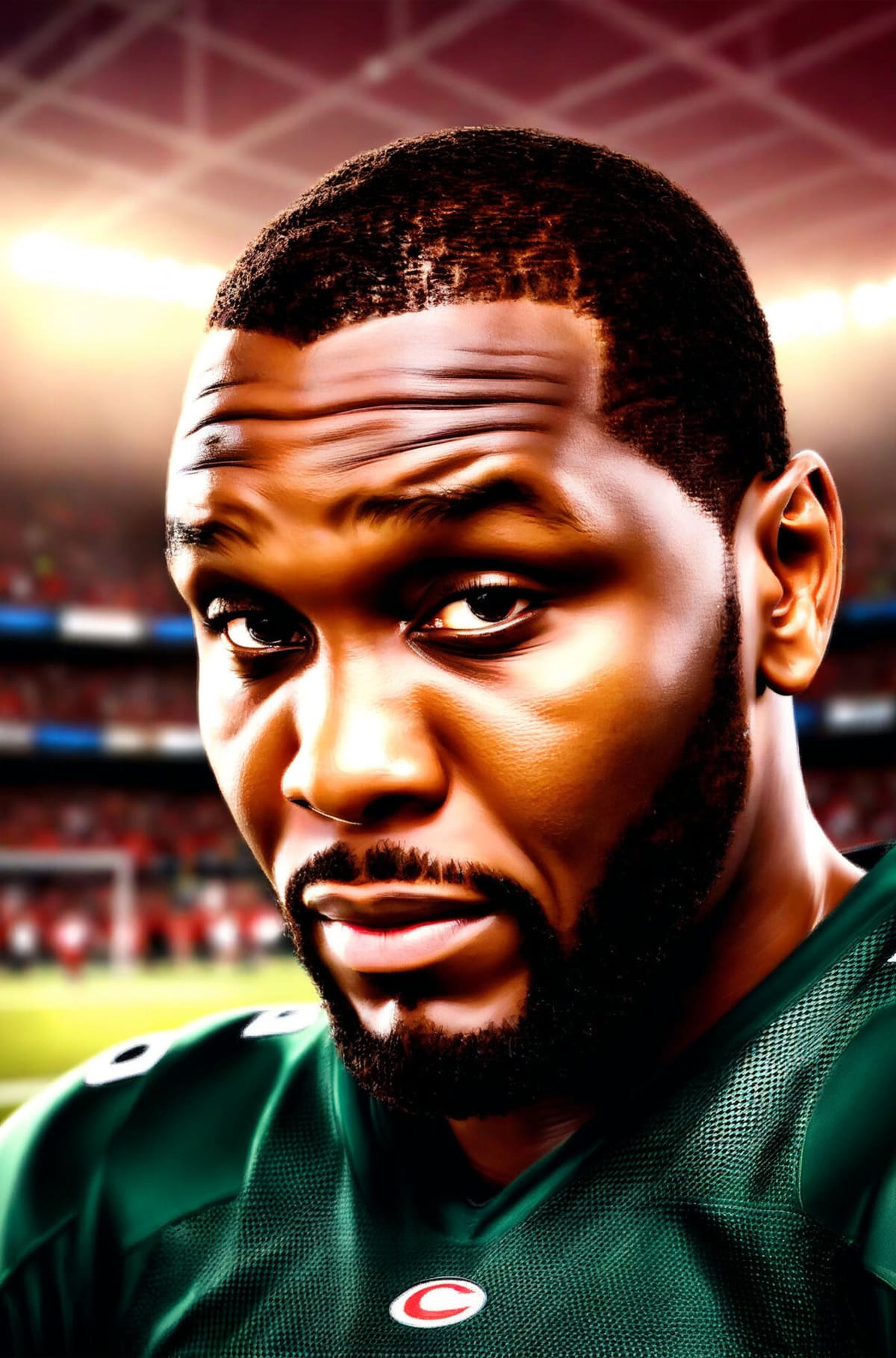 AI professional football headshot portrait