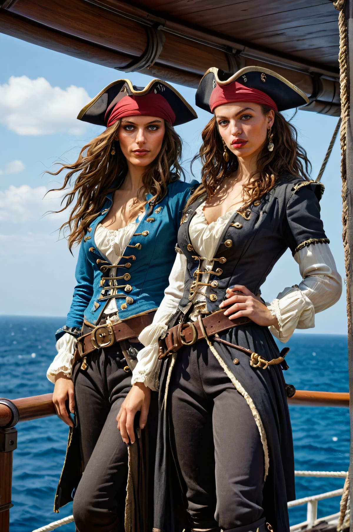 AI photo booth group pirate transformation at a live event